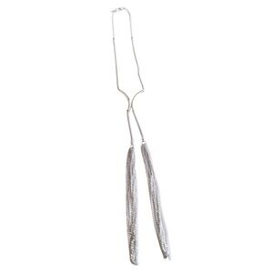 Celeste Silver Chain Tassel Necklace